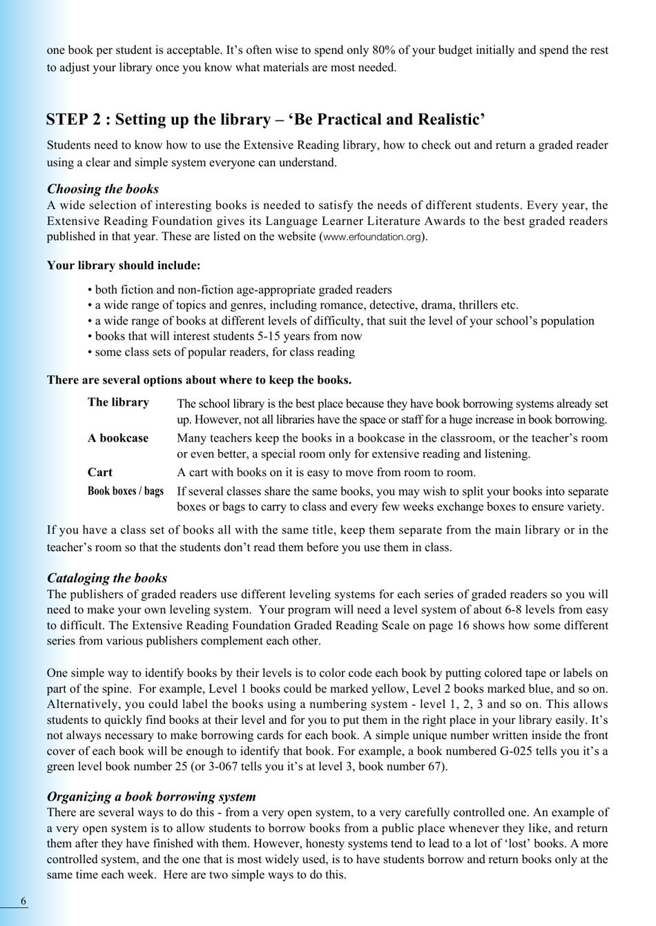 Guide to Extensive Reading, Page 7