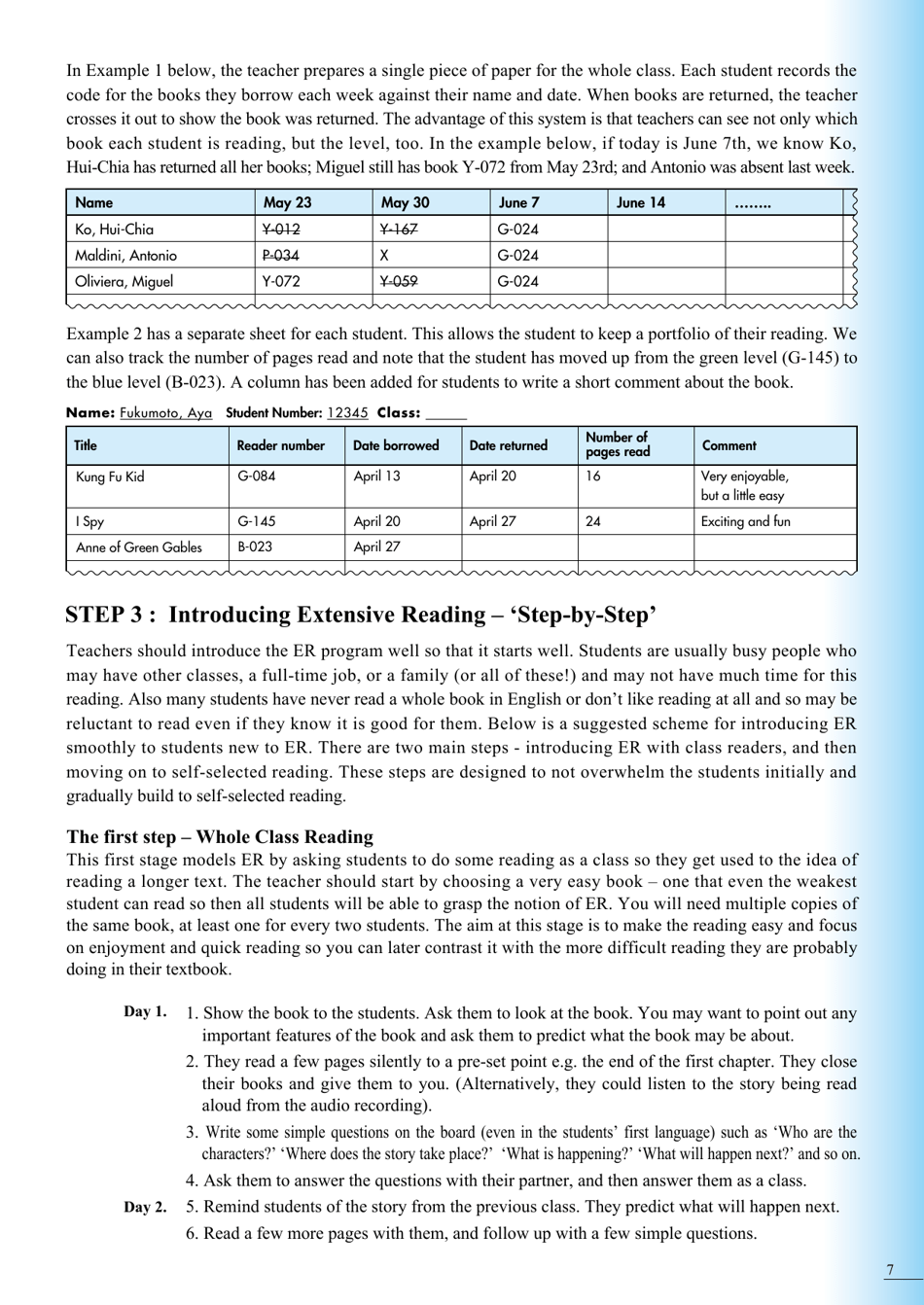Guide to Extensive Reading, Page 8