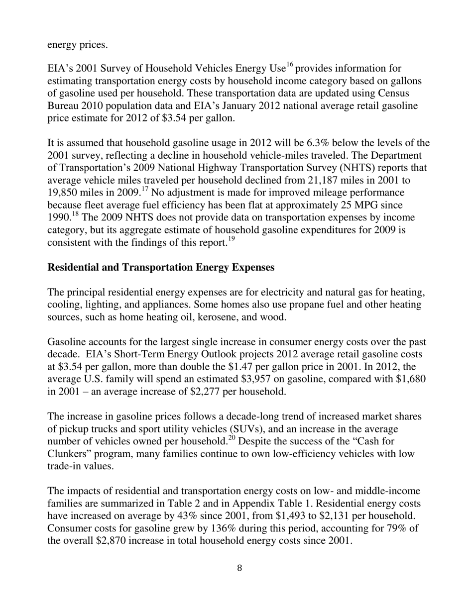Energy Cost Impacts on American Families, 2001-2012 - American Coalition for Clean Coal Electricity, Page 8