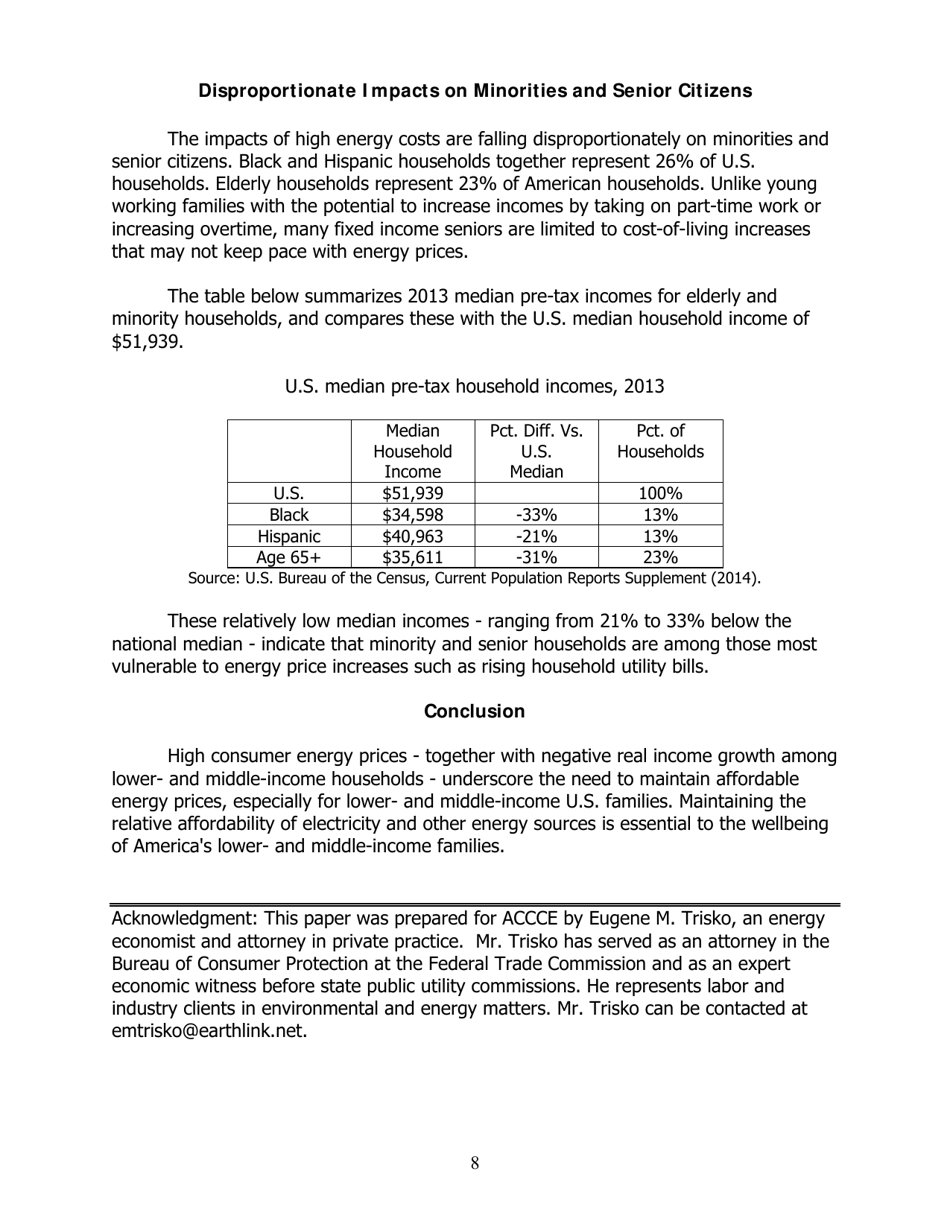 Energy Cost Impacts on American Families - American Coalition for Clean Coal Electricity, Page 8