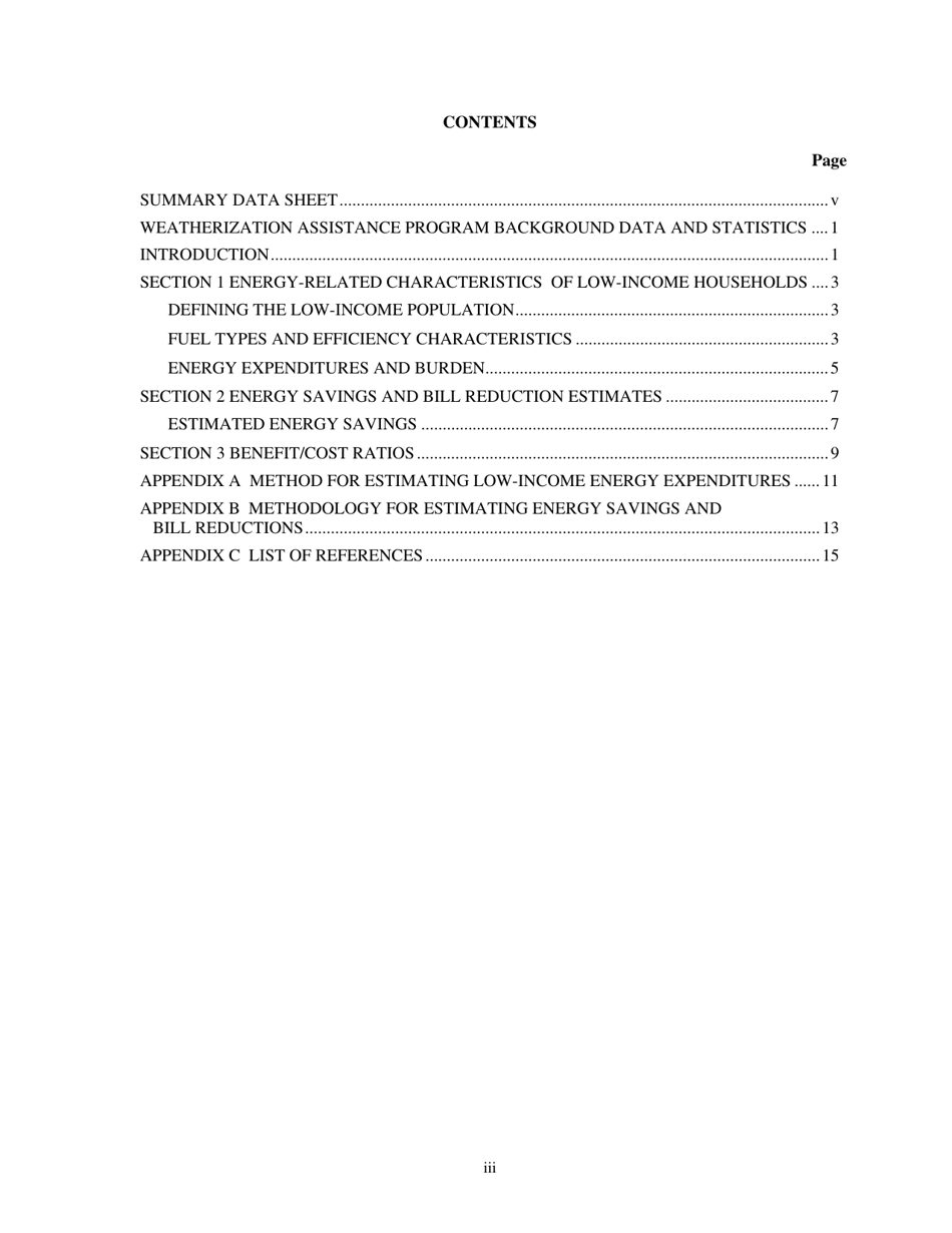 Form ORNL / TM-2010 / 66 Weatherization Assistance Program Technical Memorandum Background Data and Statistics - Oak Ridge, Page 5