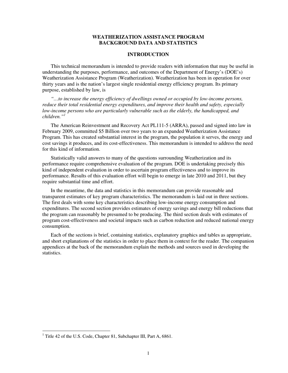 Form ORNL / TM-2010 / 66 Weatherization Assistance Program Technical Memorandum Background Data and Statistics - Oak Ridge, Page 9