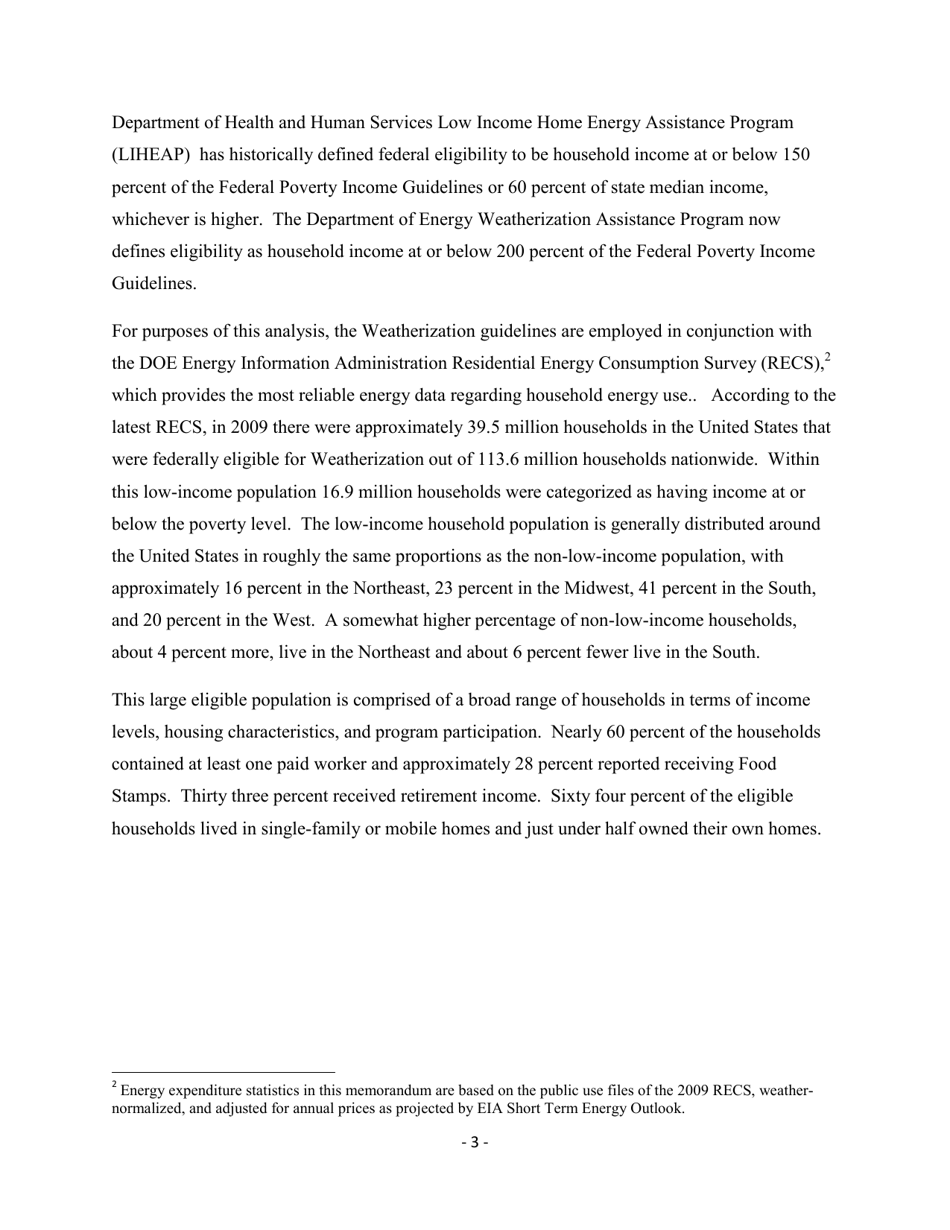 Form ORNL / TM-2014 / 133 Weatherization Assistance Program Technical Memorandum Background Data and Statistics - Oak Ridge, Page 9