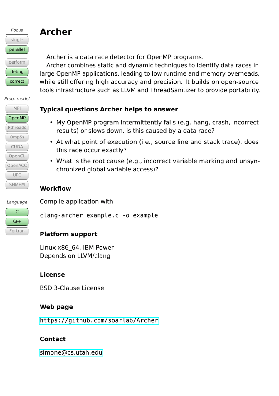 Tools Guide - Virtual Institute - High Productivity Supercomputing, Page 10