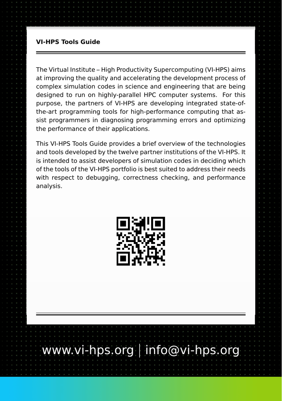 Tools Guide - Virtual Institute - High Productivity Supercomputing, Page 44