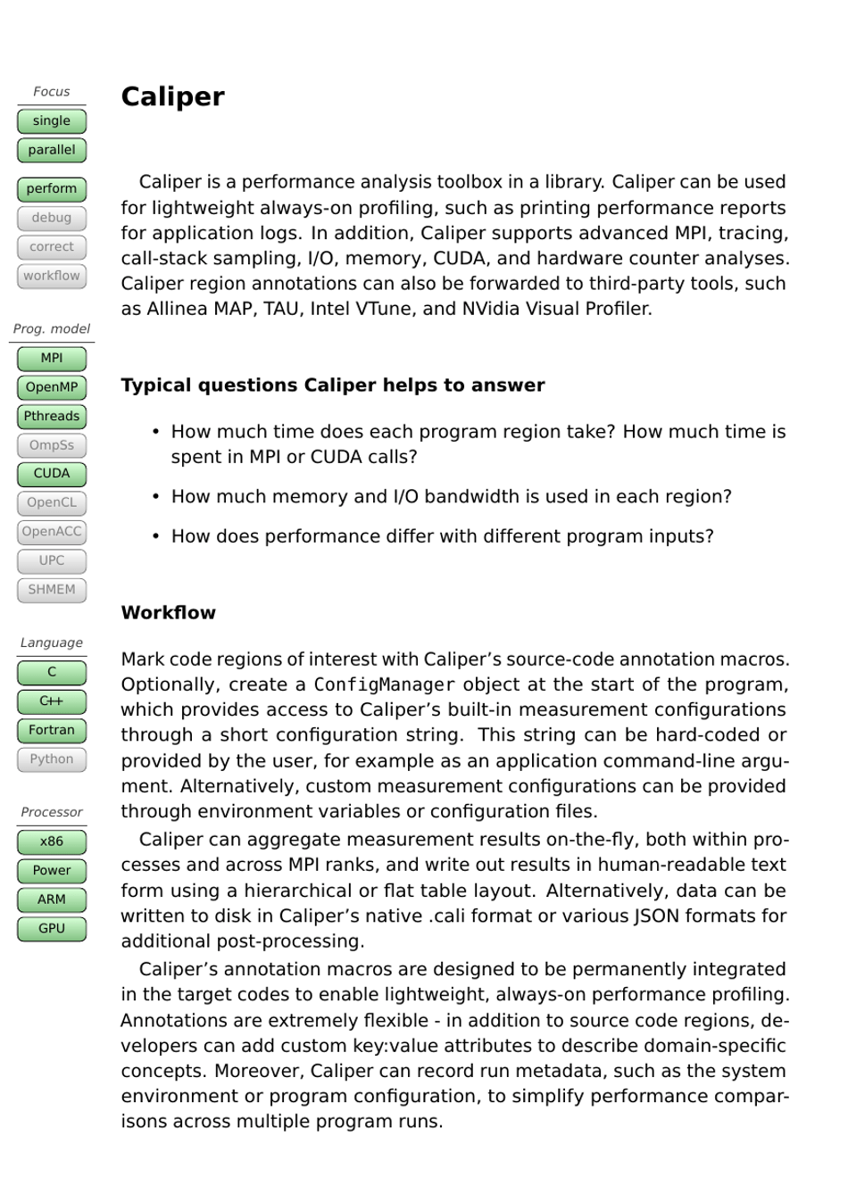 Tools Guide - Virtual Institute - High Productivity Supercomputing, Page 12