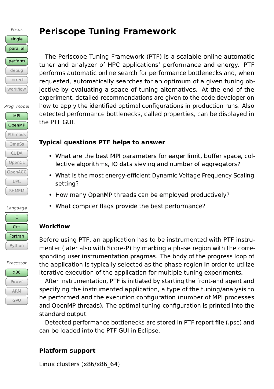 Tools Guide - Virtual Institute - High Productivity Supercomputing, Page 40