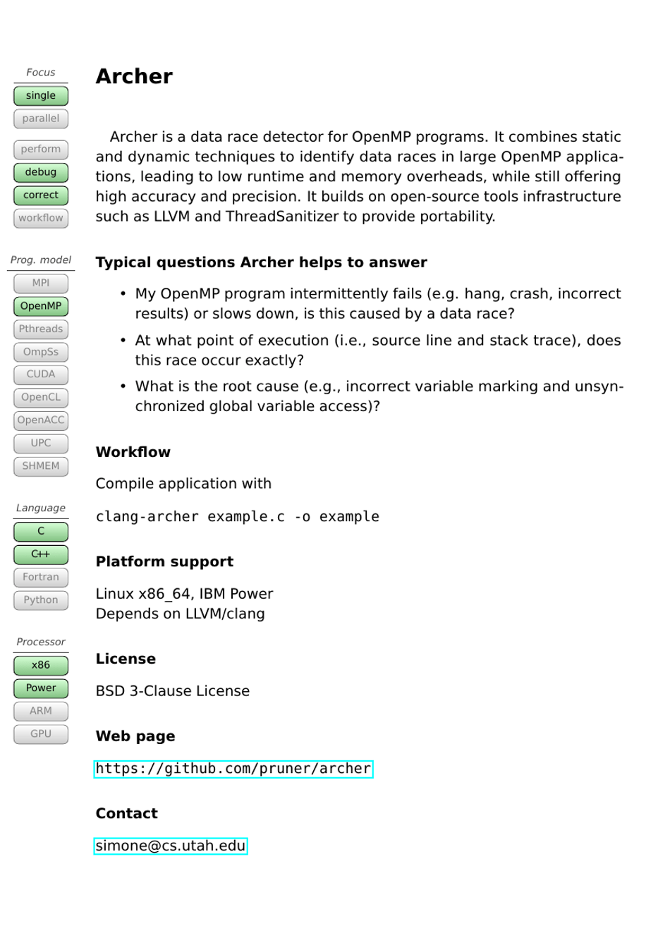 Tools Guide - Virtual Institute - High Productivity Supercomputing, Page 4