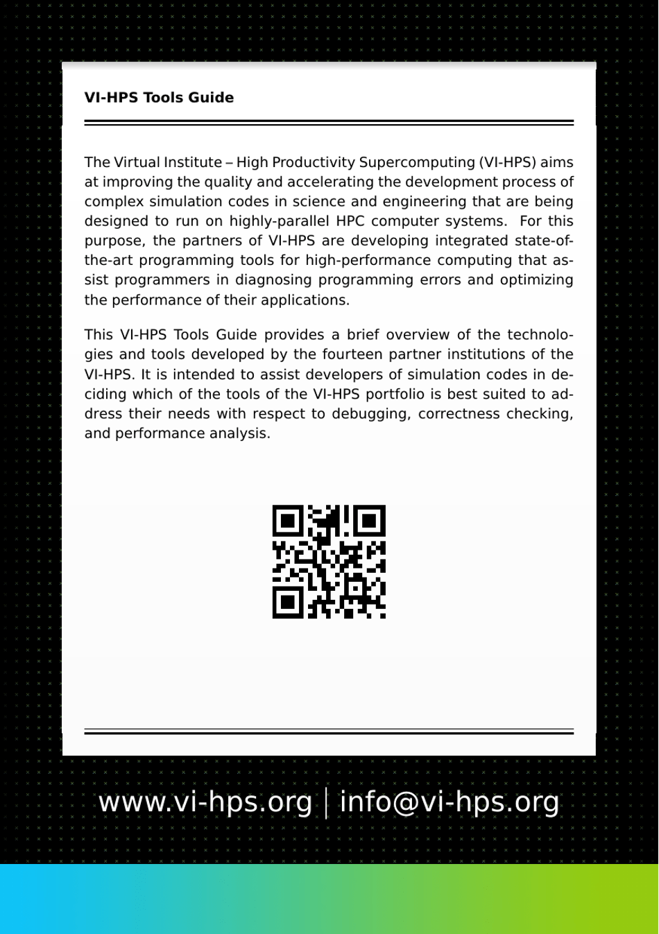 Tools Guide - Virtual Institute - High Productivity Supercomputing, Page 56