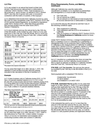 Form FTB3556 LCC MEO Limited Liability Company Filing Information - California, Page 2
