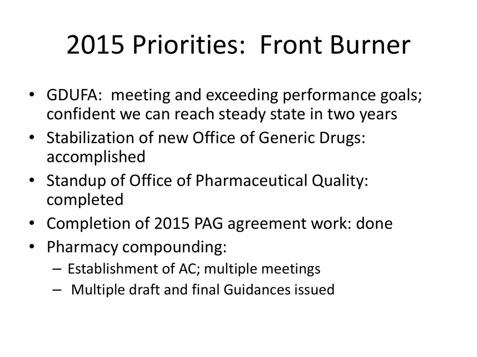 CDER Priorities: Initiatives and Innovation - Janet Woodcock M.d. Director, CDER, Fda, Page 4