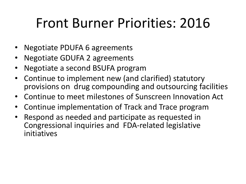 CDER Priorities: Initiatives and Innovation - Janet Woodcock M.d. Director, CDER, Fda, Page 9
