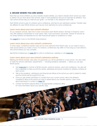 2017-18 Guide for Four-Year Transfers for Student-Athletes at Four-Year Colleges - Ncaa, Page 7