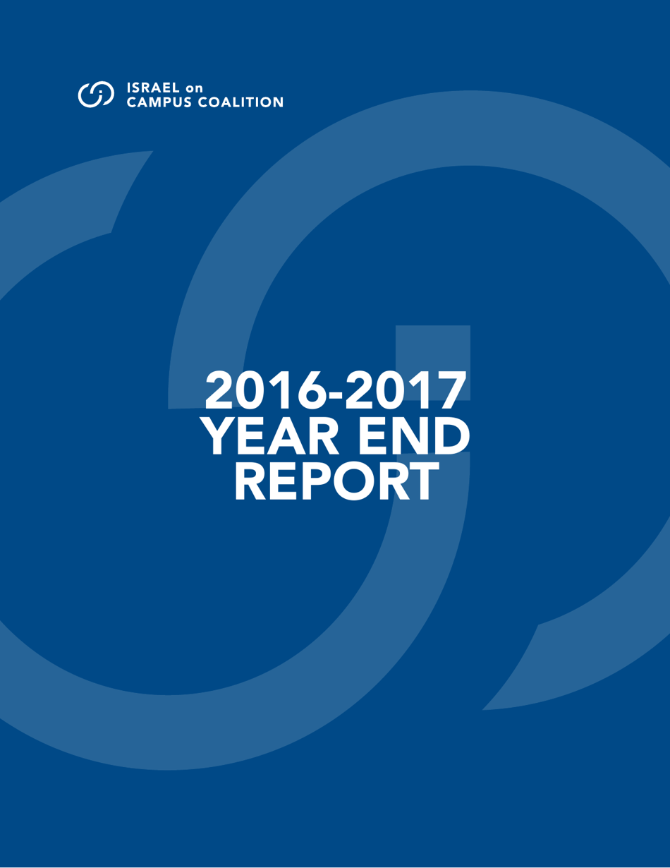 2016-2017 Year End Report - Israel on Campus Coalition, Page 1