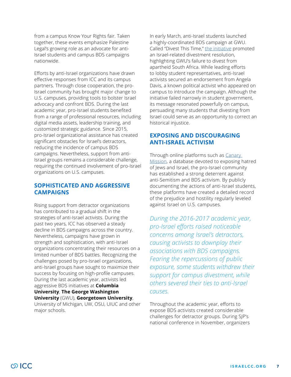 2016-2017 Year End Report - Israel on Campus Coalition, Page 7