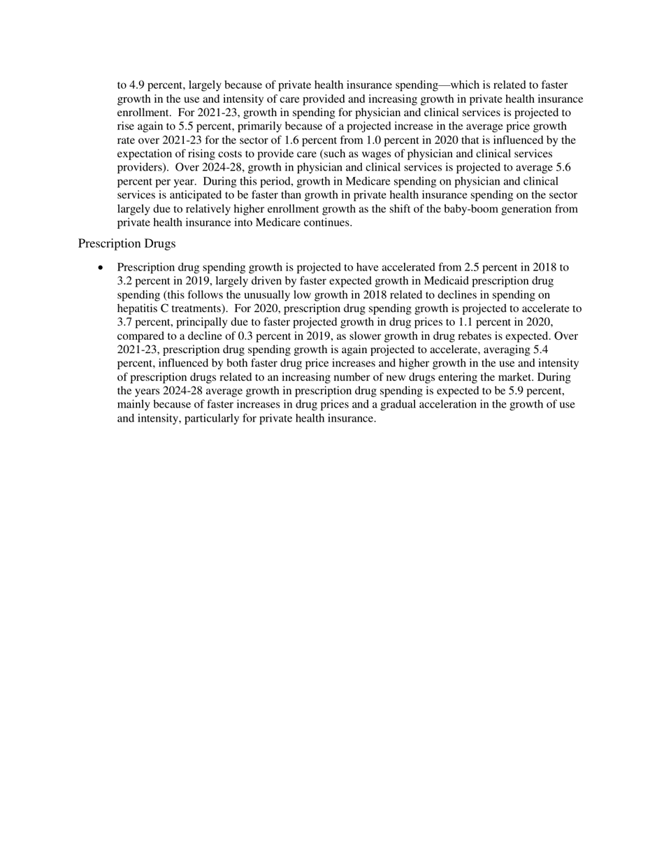 National Health Expenditure Projections 2019-2028, Page 4
