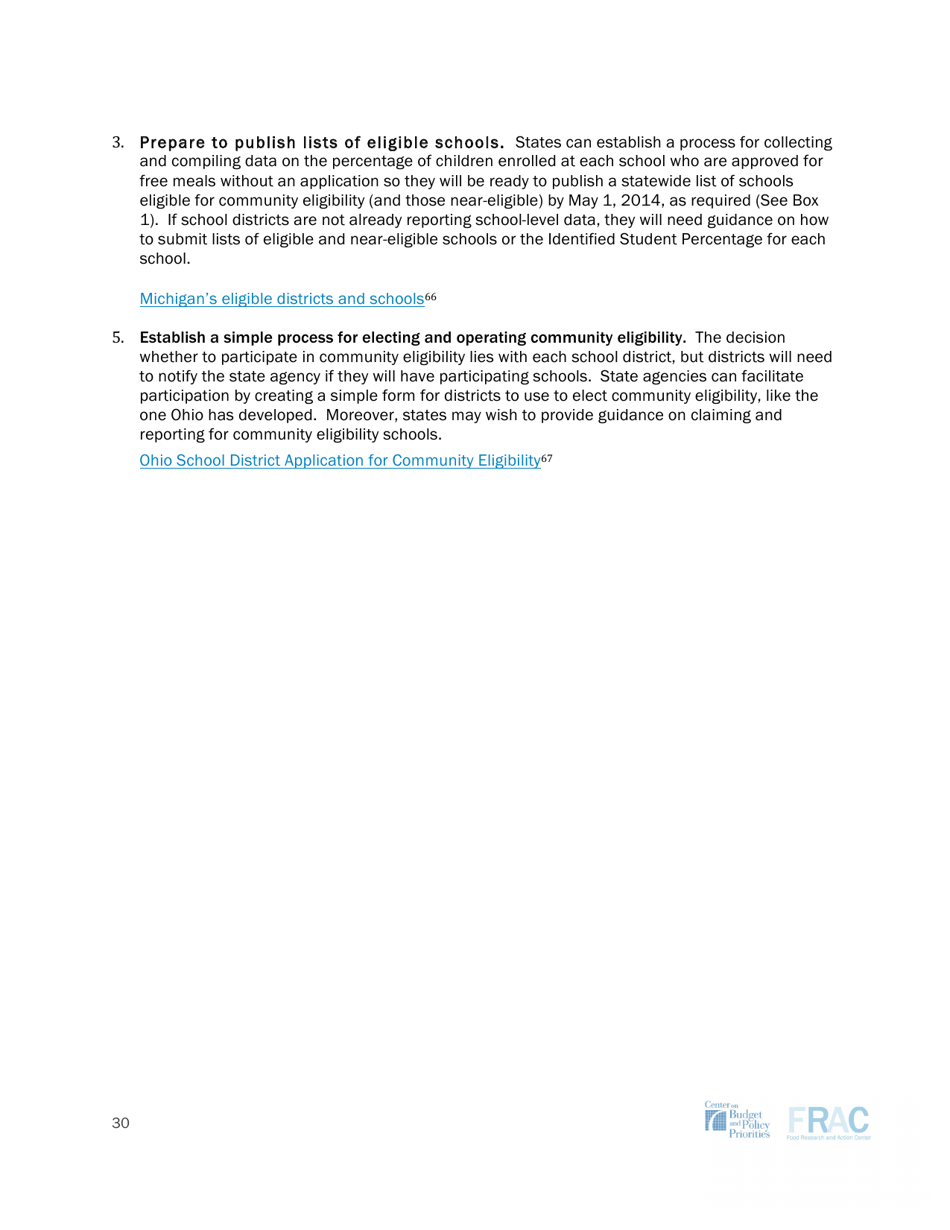 Community Eligibility: Making High-Poverty Schools Hunger Free - Frac, Page 30