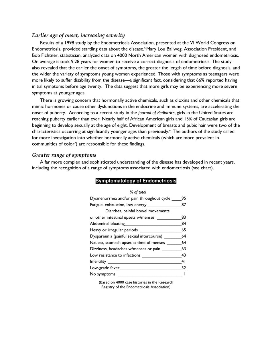 Information for Physicians, Nurses, and Other Healthcare Professionals - Endometriosis Association, Page 3