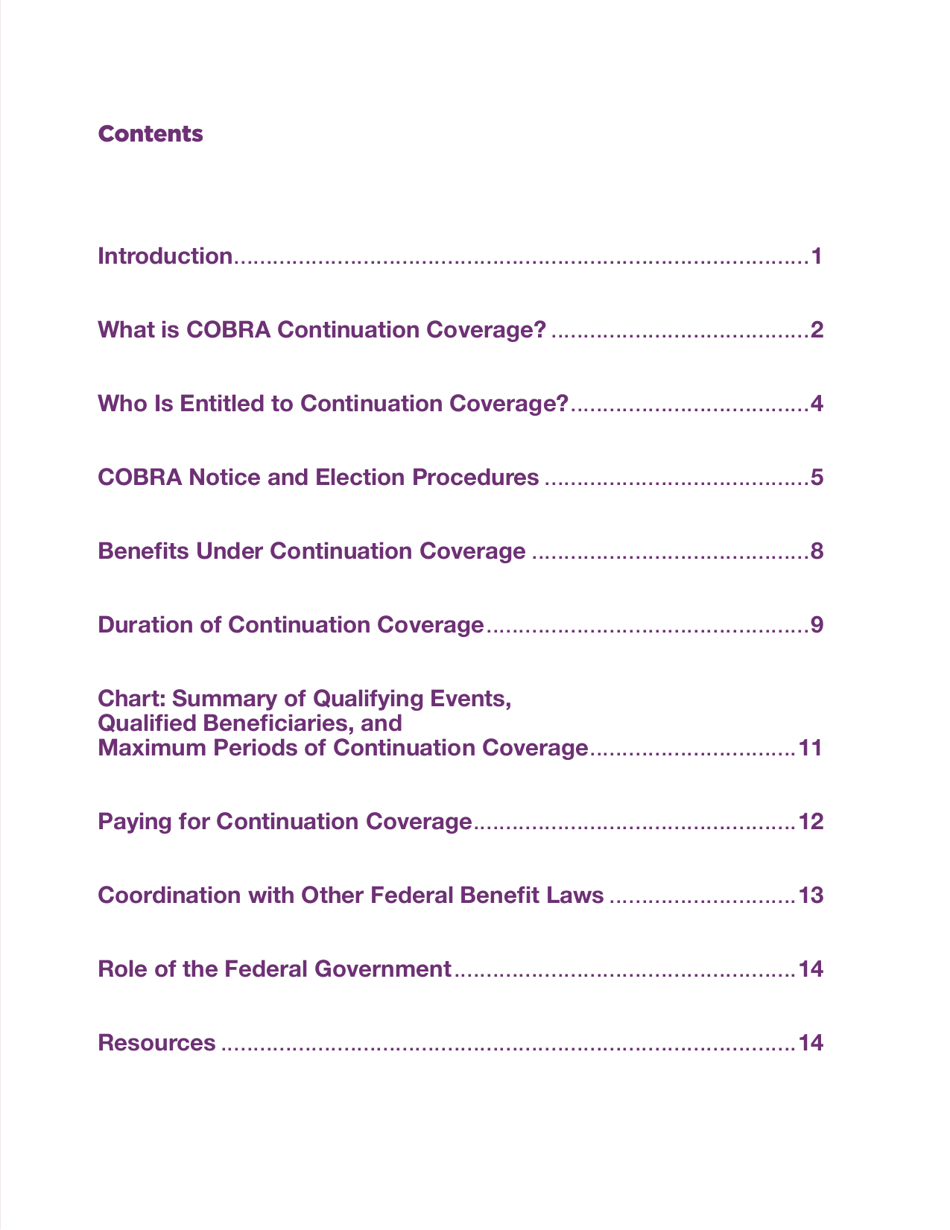 An Employees Guide to Health Benefits Under Cobra, Page 3
