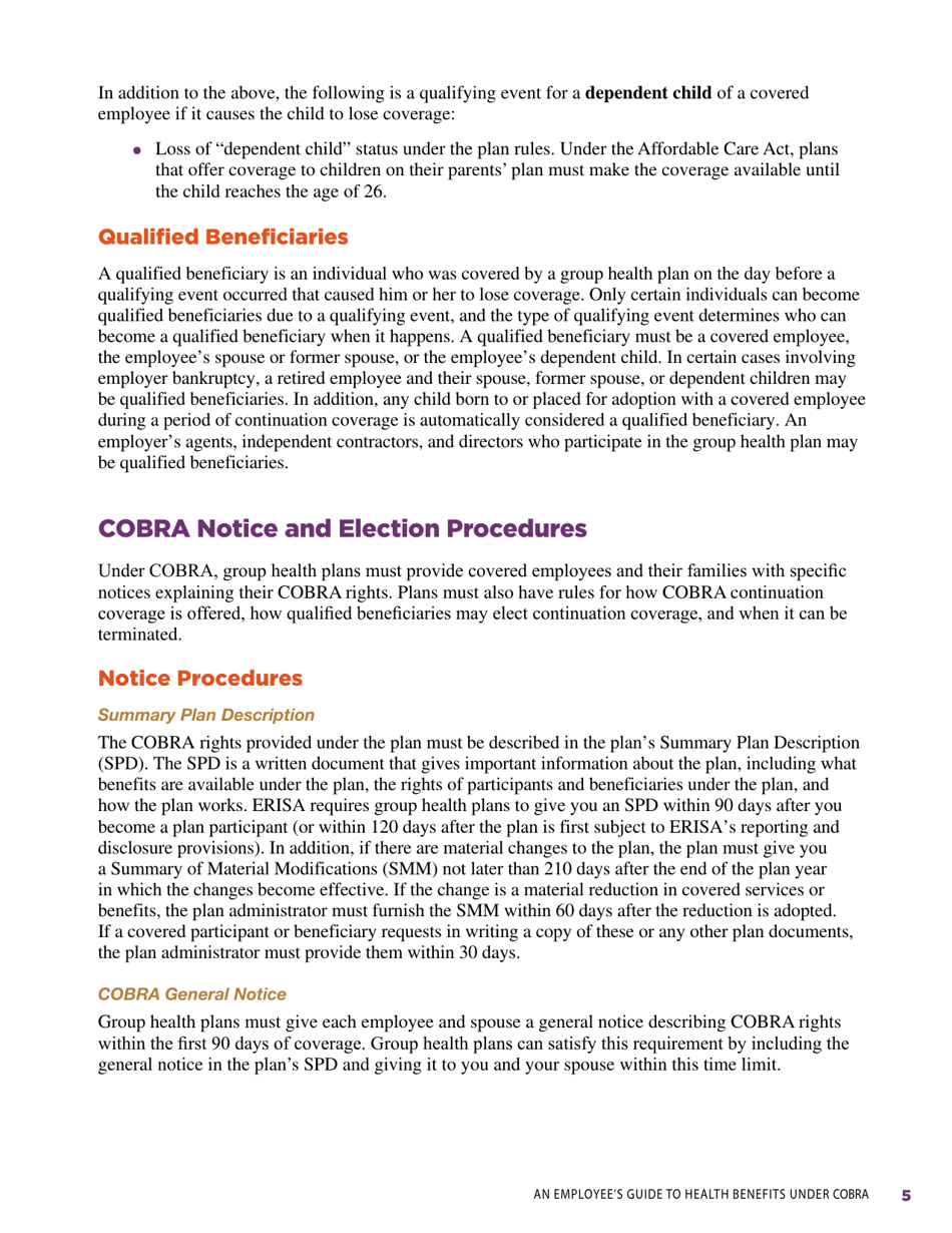 An Employees Guide to Health Benefits Under Cobra, Page 9