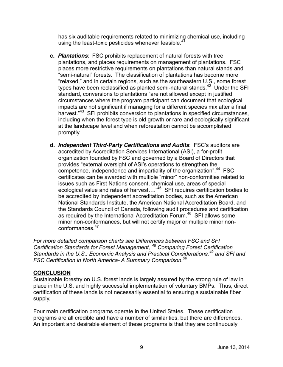 AFpa White Paper: Sustainable Forestry and Certification Programs in the United States, Page 12