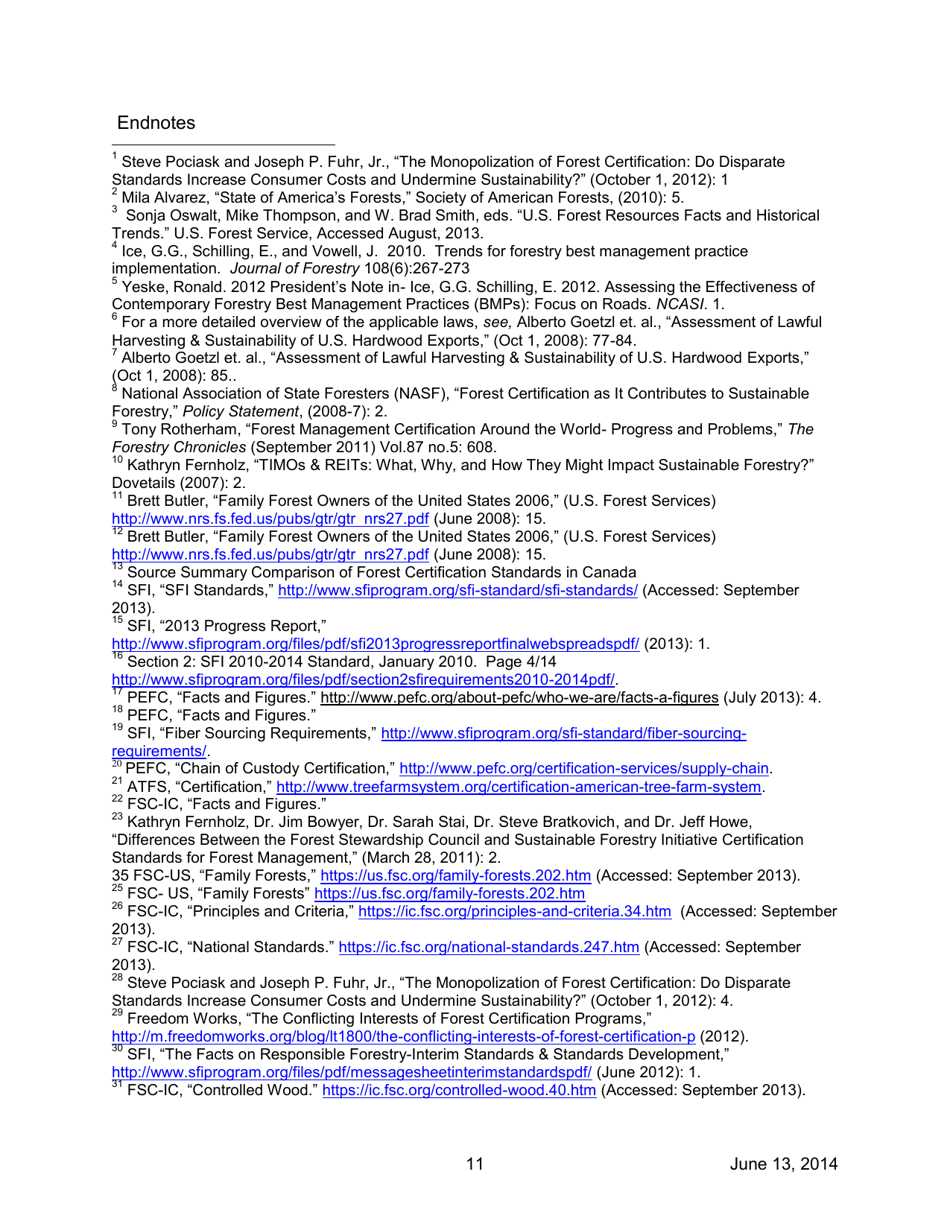 AFpa White Paper: Sustainable Forestry and Certification Programs in the United States, Page 14