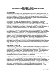 AF&amp;pa White Paper: Sustainable Forestry and Certification Programs in the United States, Page 4