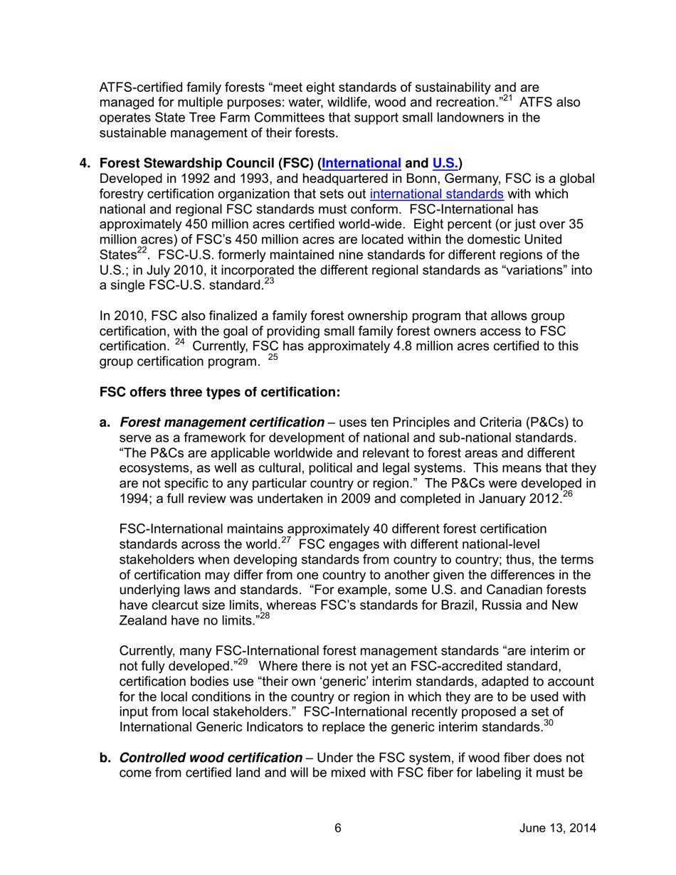 AFpa White Paper: Sustainable Forestry and Certification Programs in the United States, Page 9