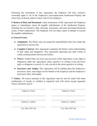 &quot;Intellectual Property Agreement Template&quot;, Page 2