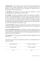 Loan Agreement Template, Page 2