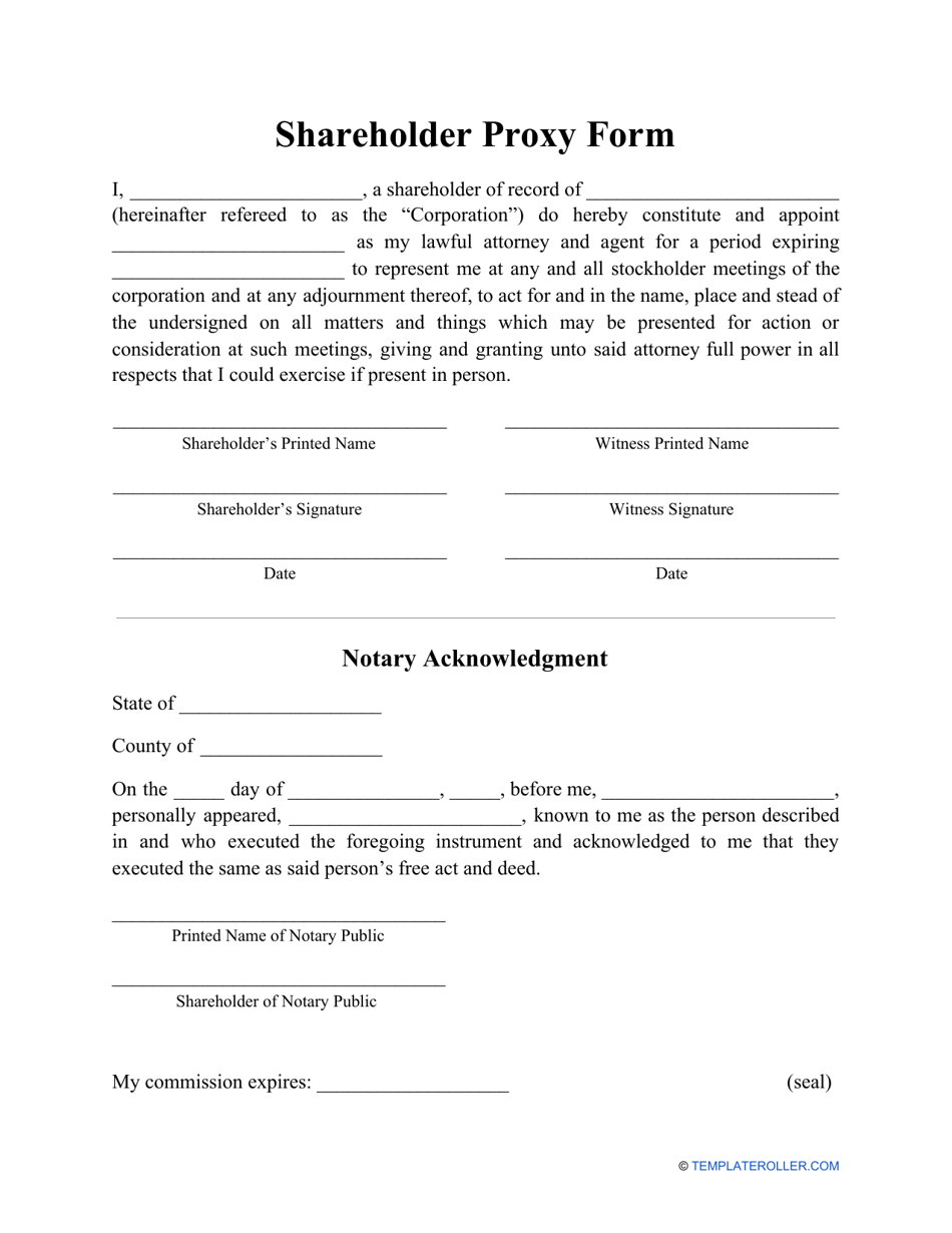 Proxy Forms Printable Printable Form Templates And Letter