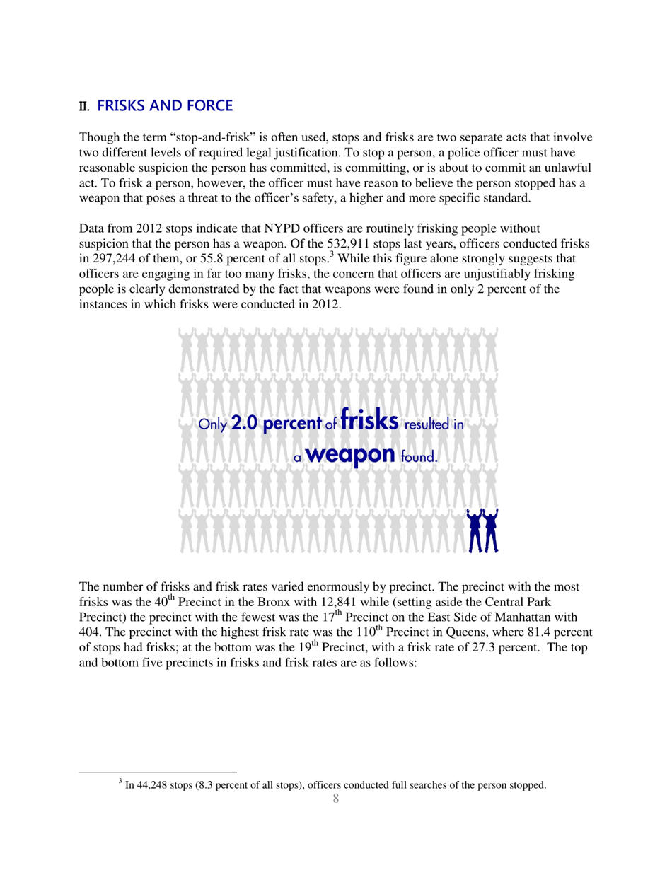 Stop-And-Frisk Report - New York Civil Liberties Union (Nyclu), Page 8