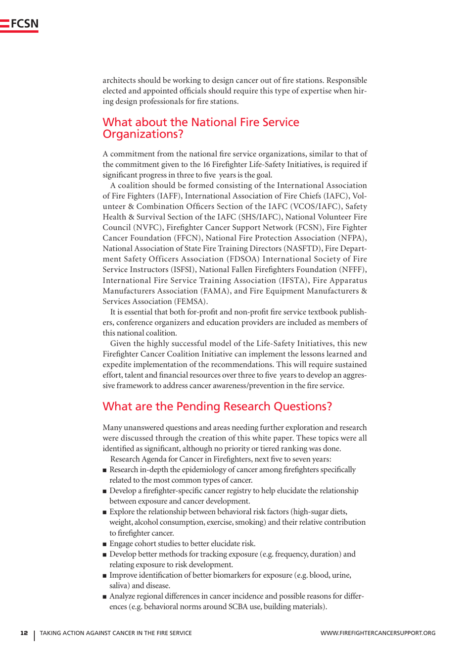 Taking Action Against Cancer in the Fire Service - Fcsn, Page 12