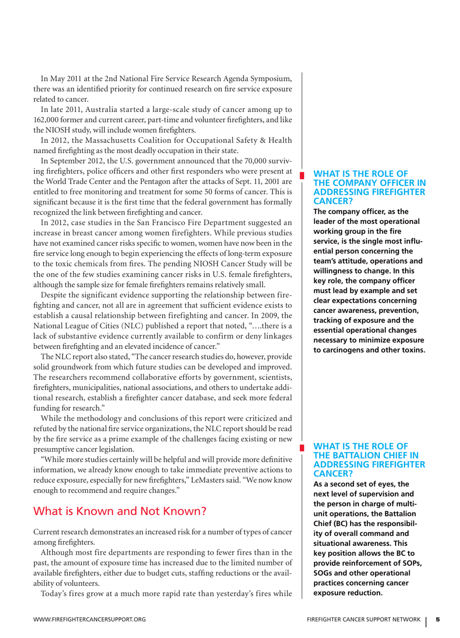 Taking Action Against Cancer in the Fire Service - Fcsn, Page 5