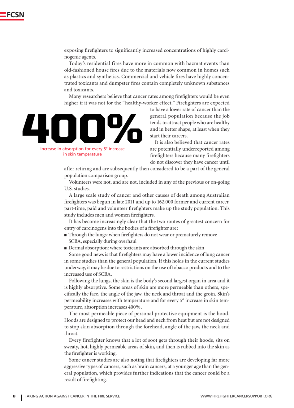 Taking Action Against Cancer in the Fire Service - Fcsn, Page 6