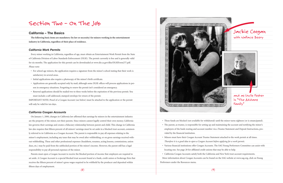 Young Performers Handbook - Carson-Adler Agency, Page 10