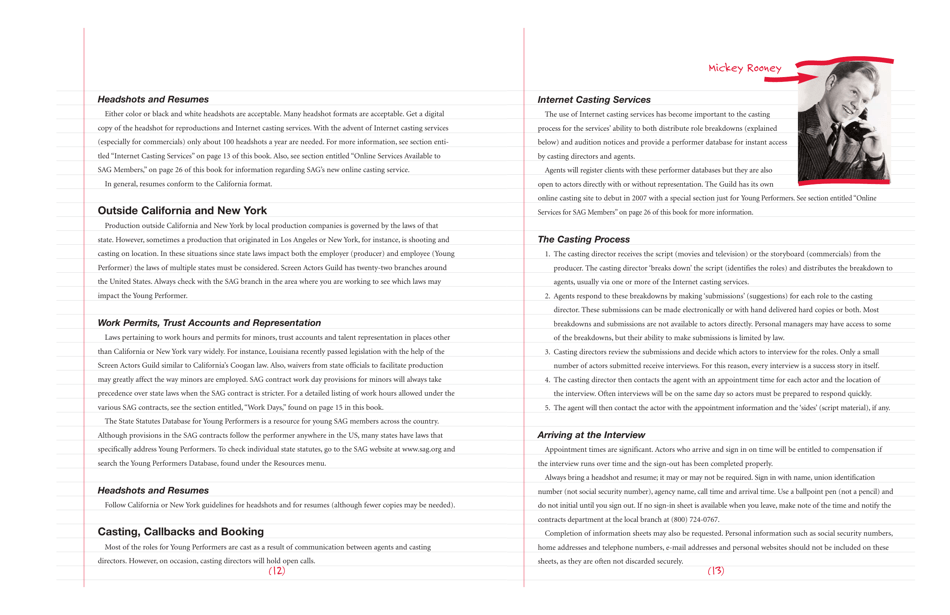 Young Performers Handbook - Carson-Adler Agency, Page 15