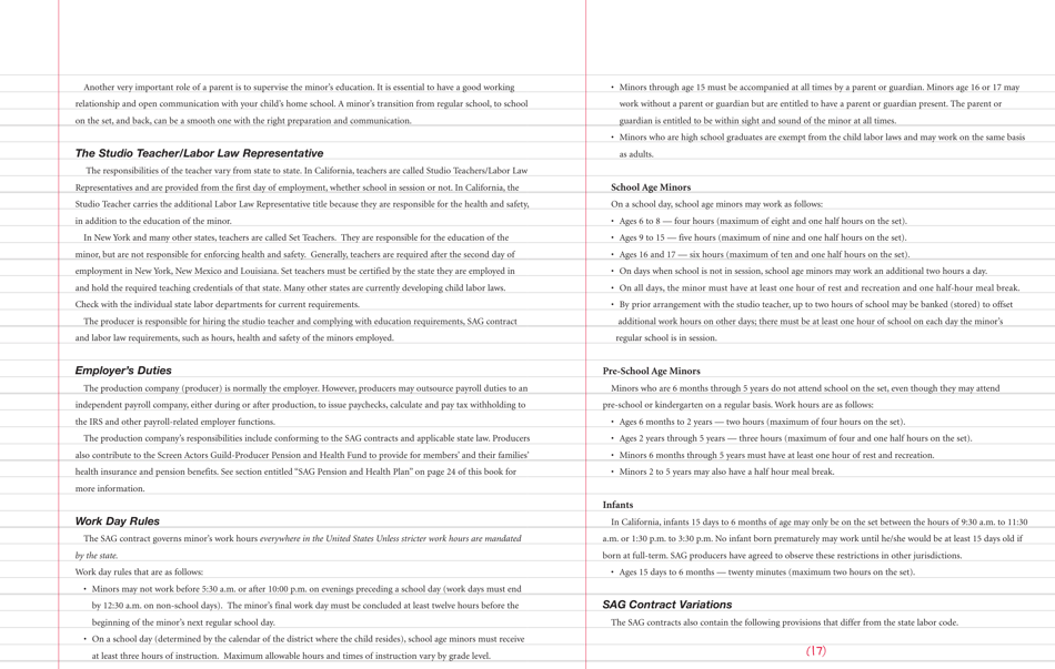 Young Performers Handbook - Carson-Adler Agency, Page 19