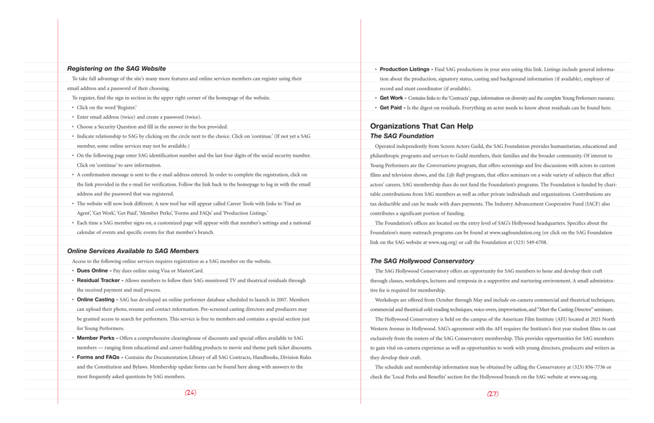 Young Performers Handbook - Carson-Adler Agency, Page 29