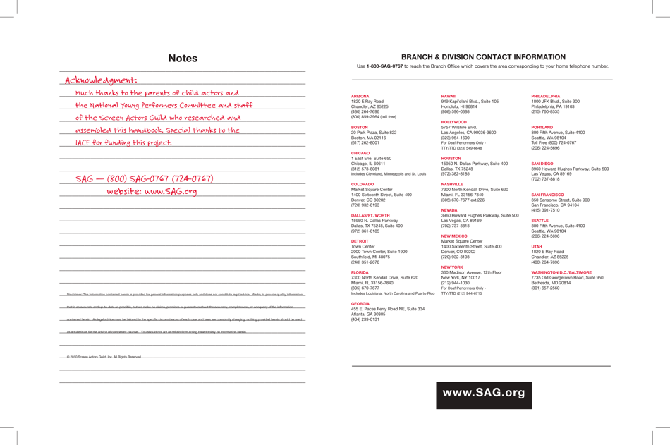 Young Performers Handbook - Carson-Adler Agency, Page 35