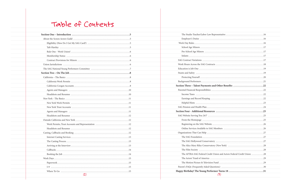 Young Performers Handbook - Carson-Adler Agency, Page 4