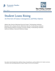 Document preview: Student Loans Rising: an Overview of Causes, Consequences, and Policy Options - Brookings Institution