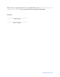 Letter of Recommendation for Immigration Template, Page 2