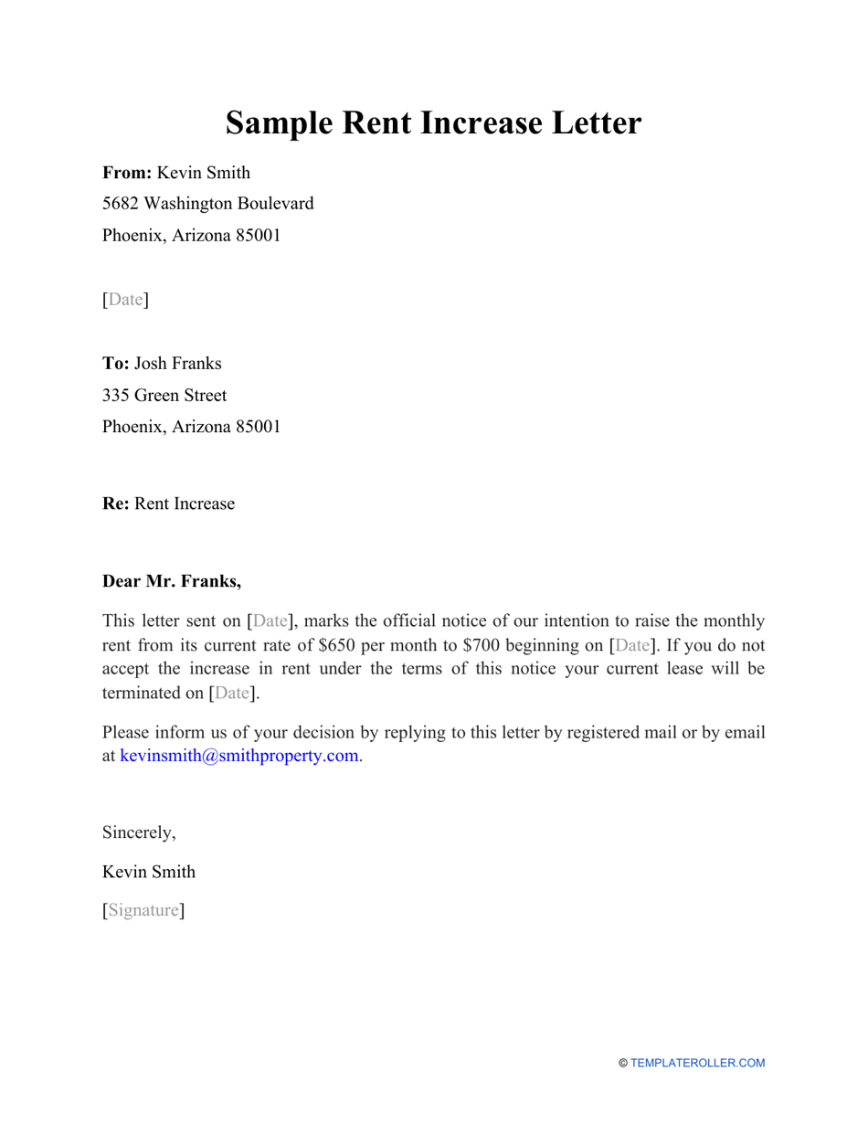 Rental Letter Template