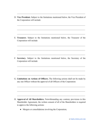 Shareholder Agreement Template, Page 3