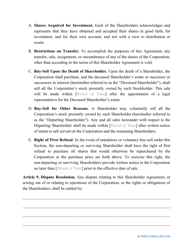 Shareholder Agreement Template, Page 7