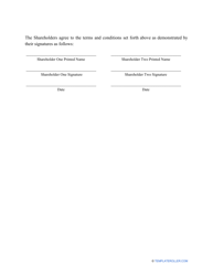 Shareholder Agreement Template, Page 9