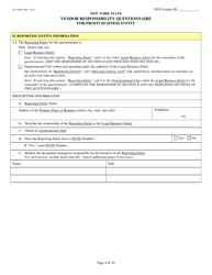 Form AC3290-S &quot;Vendor Responsibility Questionnaire for-Profit Business Entity&quot; - New York, Page 4