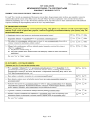 Form AC3290-S &quot;Vendor Responsibility Questionnaire for-Profit Business Entity&quot; - New York, Page 5