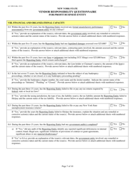 Form AC3290-S &quot;Vendor Responsibility Questionnaire for-Profit Business Entity&quot; - New York, Page 7
